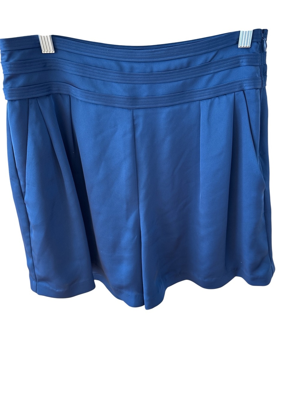 Ramy Brook Navy Pleated Lined Shorts